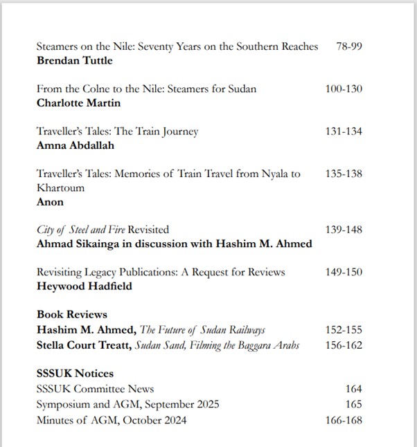 Table of contents of #72 Sudan Studies - part 21